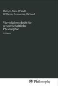 Heinze / Wundt / Avenarius |  Vierteljahrsschrift für wissenschaftliche Philosophie | Buch |  Sack Fachmedien