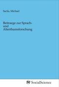 Sachs |  Beitraege zur Sprach- und Alterthumsforschung | Buch |  Sack Fachmedien