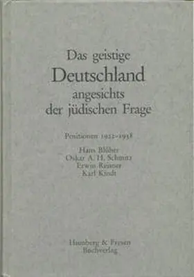 Humberg / Hötzel |  Das geistige Deutschland angesichts der jüdischen Frage | Buch |  Sack Fachmedien