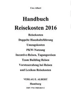 Albert |  Handbuch Reisekosten 2016 | Buch |  Sack Fachmedien