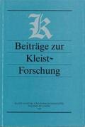 Barthel / Marquardt / Ensberg |  Beiträge zur Kleist-Forschung 1998 | Buch |  Sack Fachmedien