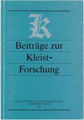Barthel / Marquardt / Ensberg |  Beiträge zur Kleist-Forschung 1999 | Buch |  Sack Fachmedien