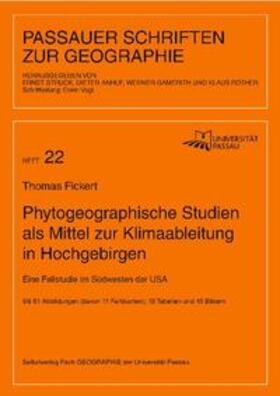 Fickert |  Phytogeographische Studien als Mittel zur Klimaableitung in Hochgebirgen | Buch |  Sack Fachmedien