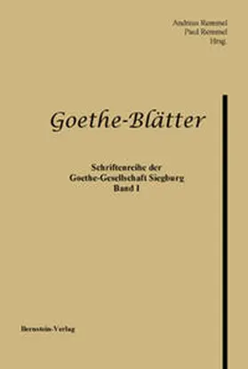 Remmel |  Goethe-Blätter | Buch |  Sack Fachmedien