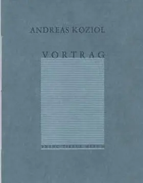 Koziol |  Vortrag | Buch |  Sack Fachmedien