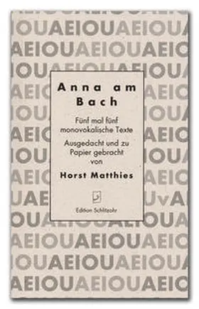 Matthies |  Anna am Bach | Buch |  Sack Fachmedien