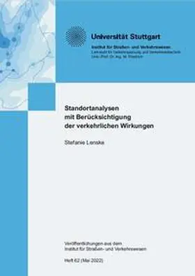 Lenske |  Standortanalysen mit Berücksichtigung der verkehrlichen Wirkungen | Buch |  Sack Fachmedien