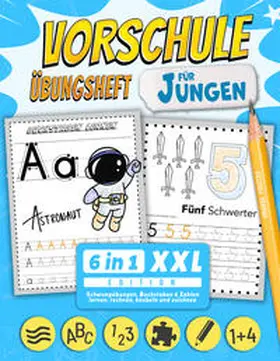 Piniecka |  Vorschule Übungsheft für Jungen - 6 in 1 XXL Edition | Buch |  Sack Fachmedien
