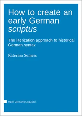 Somers |  How to create an early German scriptus | Buch |  Sack Fachmedien
