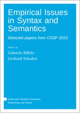 Bîlbîie / Schaden |  Empirical issues in syntax and semantics | Buch |  Sack Fachmedien