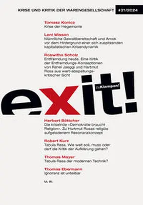 Konicz / Wissen / Böttcher |  exit! Krise und Kritik der Warengesellschaft | Buch |  Sack Fachmedien