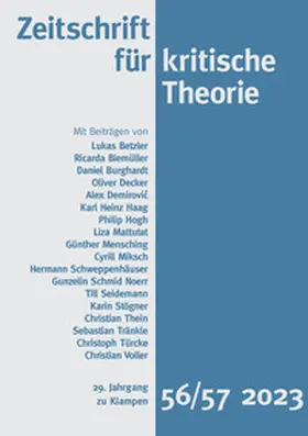 Kramer / Schweppenhäuser / Schmid Noerr |  Zeitschrift für kritische Theorie / Zeitschrift für kritische Theorie, Heft 56/57 | eBook | Sack Fachmedien