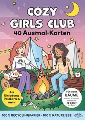  Cozy Girls Club: 40 hochwertige Karten | Entspannt Ausmalen, Gestalten, Verschenken oder Behalten | Buch |  Sack Fachmedien