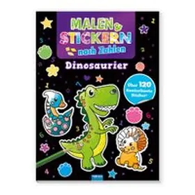 Co.KG |  Trötsch Beschäftigungsbuch Malbuch Malen und Stickern nach Zahlen Dinosaurier | Buch |  Sack Fachmedien