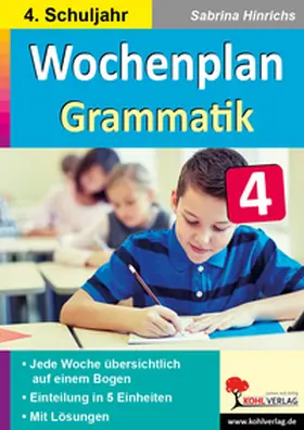 Hinrichs |  Wochenplan Grammatik / Klasse 4 | eBook | Sack Fachmedien