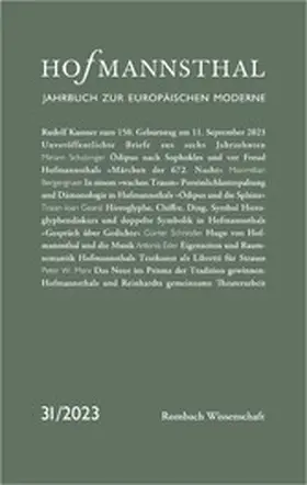 Bergengruen / Honold / Renner |  Hofmannsthal - Jahrbuch zur Europäischen Moderne | eBook | Sack Fachmedien