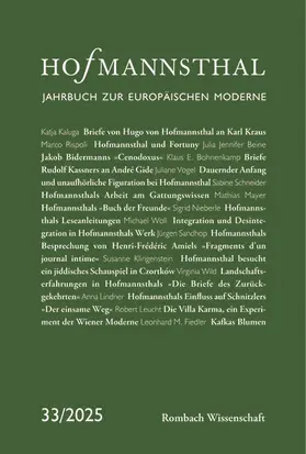 Bergengruen / Honold / Renner |  Hofmannsthal. Jahrbuch zur europäischen Moderne 33 | 2025 | Buch |  Sack Fachmedien