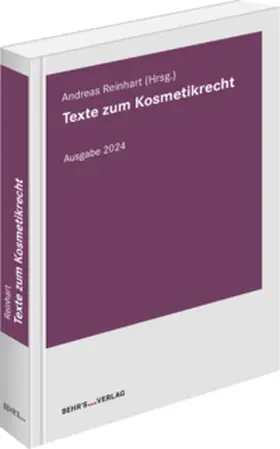 Reinhart |  Texte zum Kosmetikrecht | Buch |  Sack Fachmedien