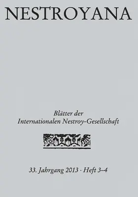 Internationale Nestroy-Gesellschaft |  Nestroyana | eBook | Sack Fachmedien