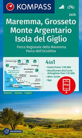  Maremma, Grosseto, Monte Argentario, Isola del Giglio 1:50 000 | Sonstiges |  Sack Fachmedien
