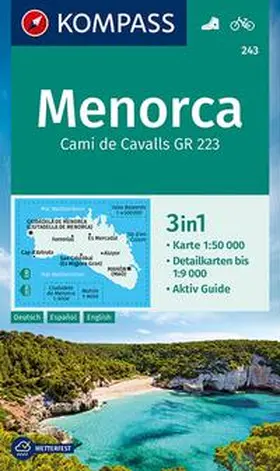  KOMPASS Wanderkarte 243 Menorca 1:50.000 | Sonstiges |  Sack Fachmedien