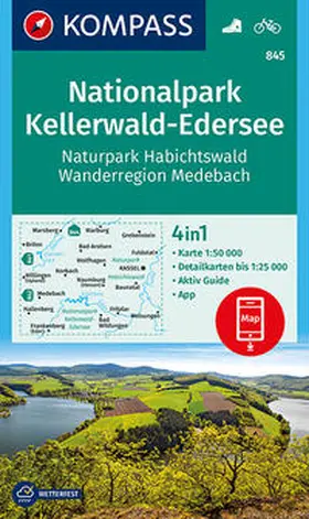 Nationalpark Kellerwald-Edersee, Naturpark Habichtswald, Wanderregion Medebach 1 : 50 000 | Sonstiges | 978-3-99044-429-0 | www.sack.de