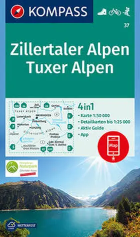  Zillertaler Alpen, Tuxer Alpen 1:50 000 | Sonstiges |  Sack Fachmedien