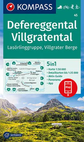  Defereggental, Villgratental, Lasörlinggruppe, Villgrater Berge 1:50 000 | Sonstiges |  Sack Fachmedien