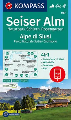 KOMPASS-Karten GmbH |  KOMPASS Wanderkarte Seiser Alm, Naturpark Schlern-Rosengarten, Alpe di Siusi | Sonstiges |  Sack Fachmedien