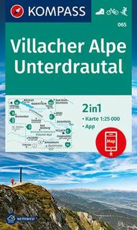  KOMPASS Wanderkarte 065 Villacher Alpe, Unterdrautal 1:25.000 | Sonstiges |  Sack Fachmedien
