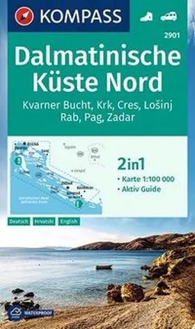  KOMPASS Wanderkarte 2901 Dalmatinische Küste Nord 1:100.000 | Sonstiges |  Sack Fachmedien