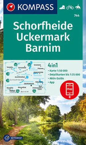KOMPASS-Karten GmbH |  KOMPASS Wanderkarte Schorfheide, Uckermark, Barnim | Sonstiges |  Sack Fachmedien