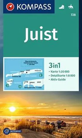  KOMPASS Wanderkarte 728 Insel Juist 1:20.000 | Sonstiges |  Sack Fachmedien