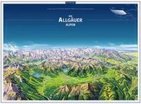  KOMPASS Panorama-Poster Die Allgäuer Alpen | Sonstiges |  Sack Fachmedien
