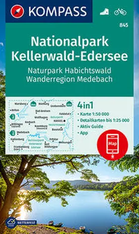 KOMPASS-Karten GmbH |  KOMPASS Wanderkarte Nationalpark Kellerwald-Edersee, Naturpark Habichtswald, Wanderregion Medebach | Sonstiges |  Sack Fachmedien