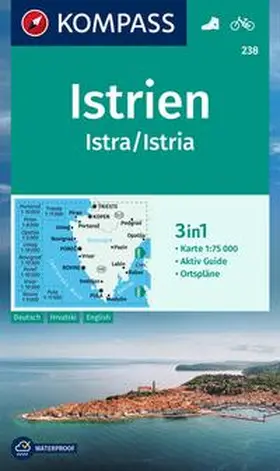  KOMPASS Wanderkarte 238 Istrien, Istra, Istria 1:75.000 | Sonstiges |  Sack Fachmedien