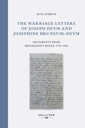 Steblin |  The Marriage Letters of Joseph Deym and Josephine Brunsvik-Deym | eBook | Sack Fachmedien