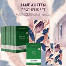 EasyOriginal Verlag / Austen |  Jane Austen Geschenkset - 7 Bücher (Hardcover + Audio-Online) + Marmorträume Schreibset Premium | Buch |  Sack Fachmedien