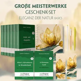 EasyOriginal Verlag / Austen / Dickens |  Große Meisterwerke Geschenkset - 8 Bücher (Hardcover+ Audio-Online) + Eleganz der Natur Schreibset Basics | Buch |  Sack Fachmedien