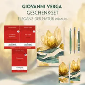 EasyOriginal Verlag / Verga |  Giovanni Verga Geschenkset - 3 Bücher (mit Audio-Online) + Eleganz der Natur Schreibset Premium | Buch |  Sack Fachmedien