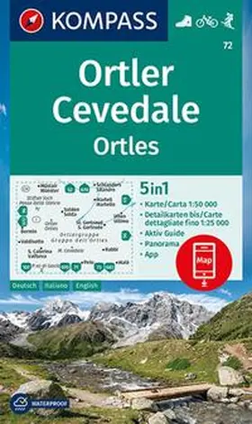  KOMPASS Wanderkarte 72 Ortler/Ortles, Cevedale 1:50.000 | Sonstiges |  Sack Fachmedien