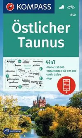  KOMPASS Wanderkarte 840 Östlicher Taunus 1:50.000 | Sonstiges |  Sack Fachmedien