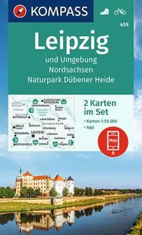  KOMPASS Wanderkarten-Set 459 Leipzig und Umgebung, Nordsachsen, Naturpark Dübener Heide (2 Karten) 1:50.000 | Sonstiges |  Sack Fachmedien