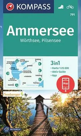  KOMPASS Wanderkarte 791 Ammersee, Wörthsee, Pilsensee 1:25.000 | Sonstiges |  Sack Fachmedien