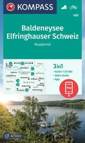  KOMPASS Wanderkarte 493 Baldeneysee, Elfringhauser Schweiz, Wuppertal 1:25.000 | Sonstiges |  Sack Fachmedien