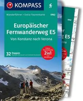 Stummvoll / Moczynski |  KOMPASS Wanderführer Europäischer Fernwanderweg E5, Von Konstanz nach Verona, 32 Etappen mit Extra-Tourenkarte | Buch |  Sack Fachmedien