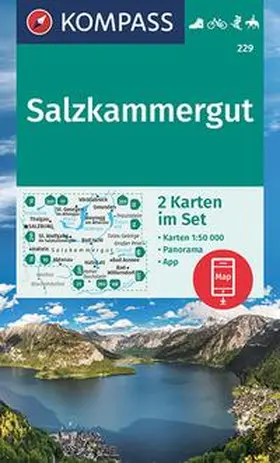  KOMPASS Wanderkarten-Set 229 Salzkammergut (2 Karten) 1:50.000 | Sonstiges |  Sack Fachmedien