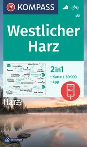  KOMPASS Wanderkarte 451 Westlicher Harz 1:50.000 | Sonstiges |  Sack Fachmedien
