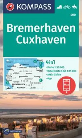 KOMPASS Wanderkarte 400 Bremerhaven-Cuxhaven 1:50.000 | Sonstiges | 978-3-99121-502-8 | www.sack.de