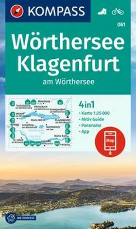  KOMPASS Wanderkarte 061 Wörthersee, Klagenfurt am Wörthersee 1:25.000 | Sonstiges |  Sack Fachmedien